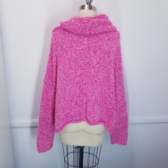 🌸 Free People | BFF Cowl Neck Sweater Prickly Pear Pink - Picture 4 of 9